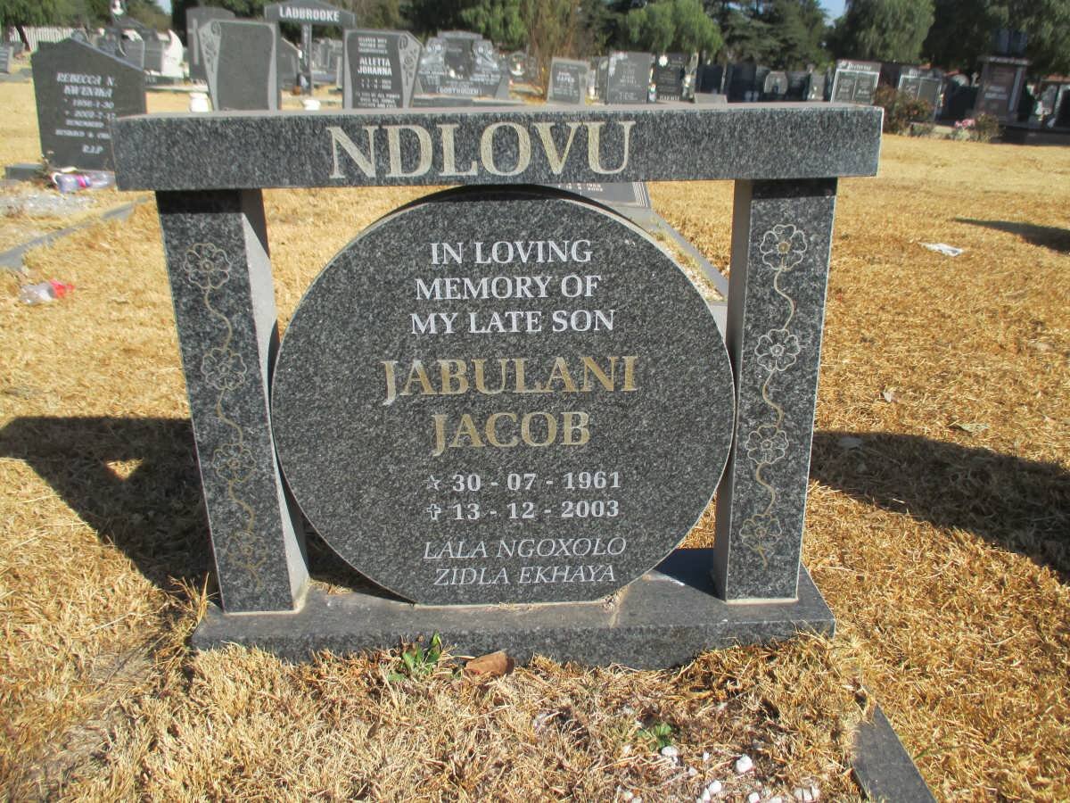 NDLOVU Jabulani Jacob 1961-2003