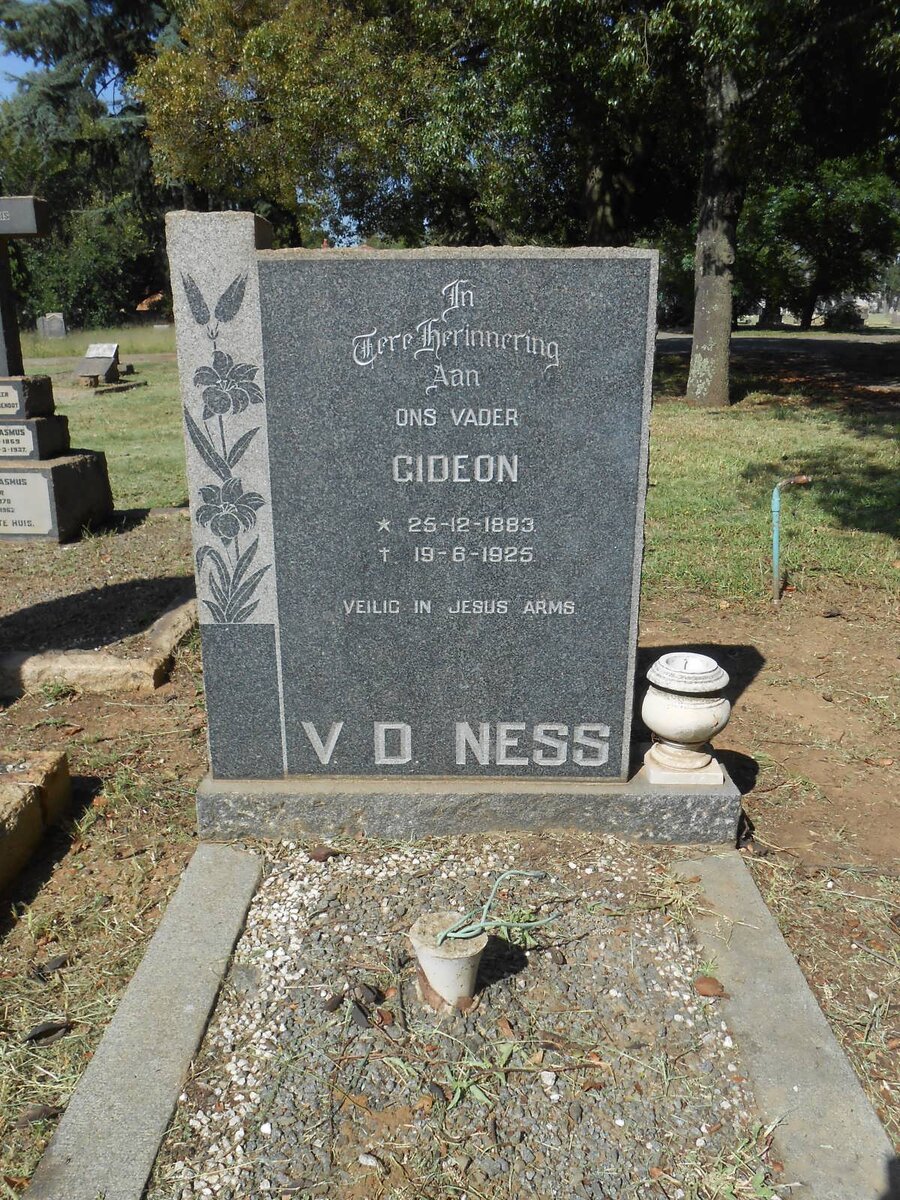 NESS Gideon, v.d. 1883-1925