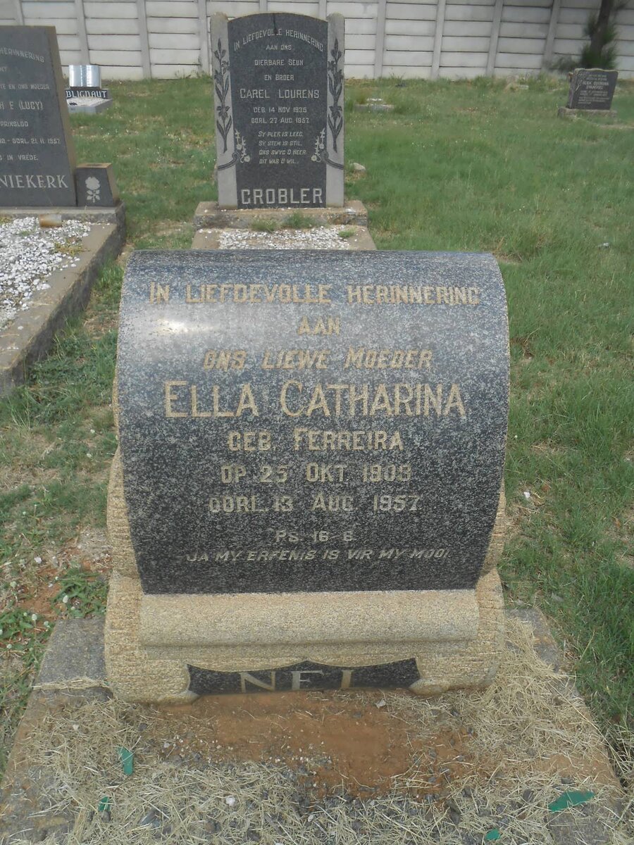 NEL Ella Catharina nee FERREIRA 1903-1957