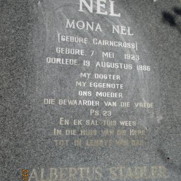 NEL Albertus Stadler Imanuel 1915- &amp; Mona CAIRNCROSS 1923-1986