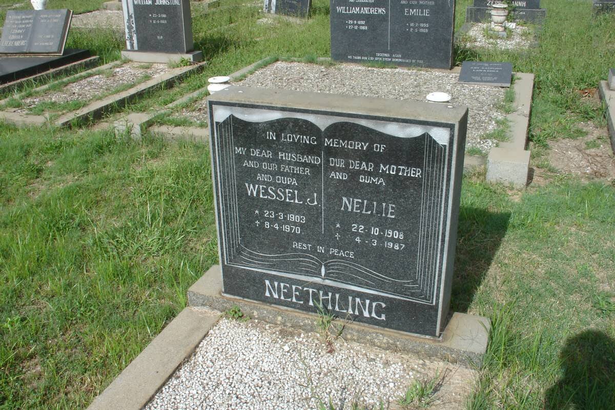 NEETHLING Wessel J. 1903-1970 &amp; Nellie 1908-1987
