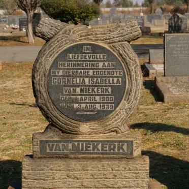 NIEKERK Cornelia Isabella, van 1900-1933