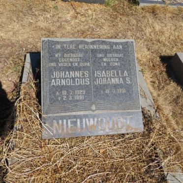 NIEUWOUDT Johannes Arnoldus 1929-1991 &amp; Isabella Johanna S. 1931-