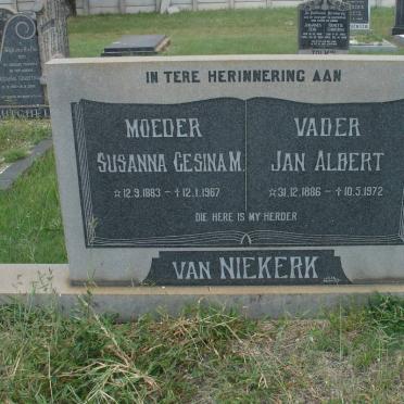 NIEKERK Jan Albert, van 1886-1972 &amp; Susanna Gesina M. 1883-1967