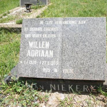 NIEKERK Willem Adriaan, van 1920-1975