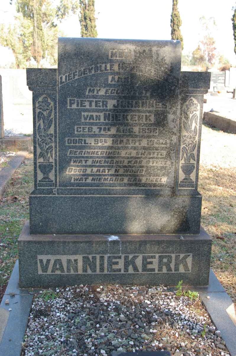 NIEKERK Pieter Johannes, van 1898-1944