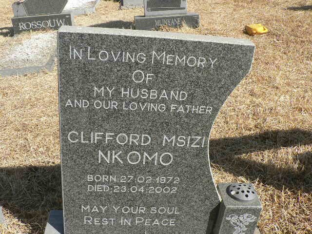 NKOMO Clifford Msizi 1972-2002