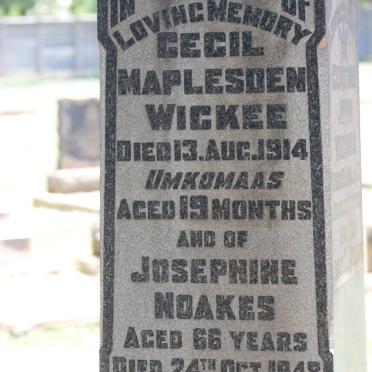 NOAKES Josephine -1948 :: WICKEE Cecil Maplesden -1914