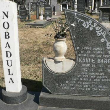 NOBADULA Kahle Barend 1912-1998