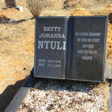 NTULI Betty Johanna 1948-2009