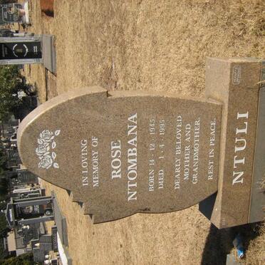 NTULI Rose Ntombana 1945-1995