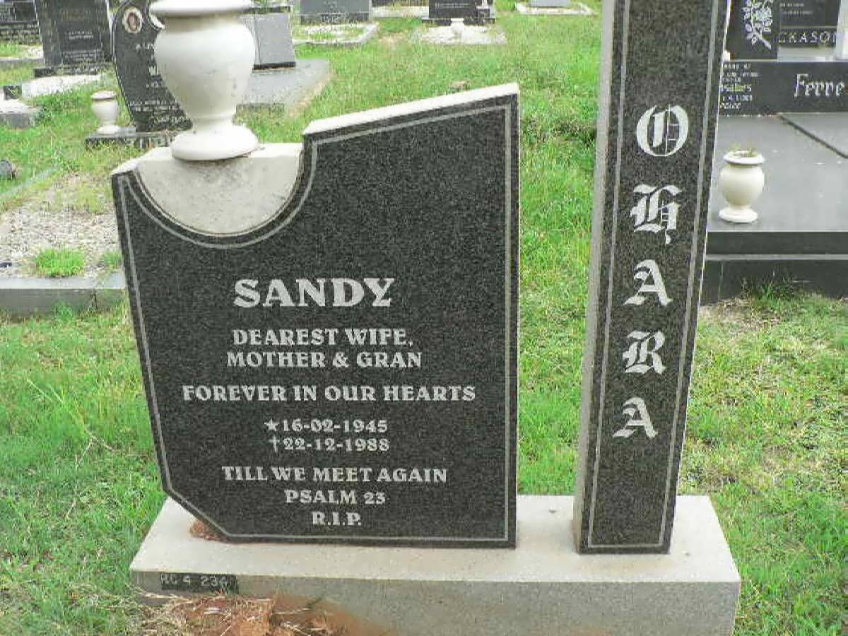 O'HARA Sandy 1945-1988