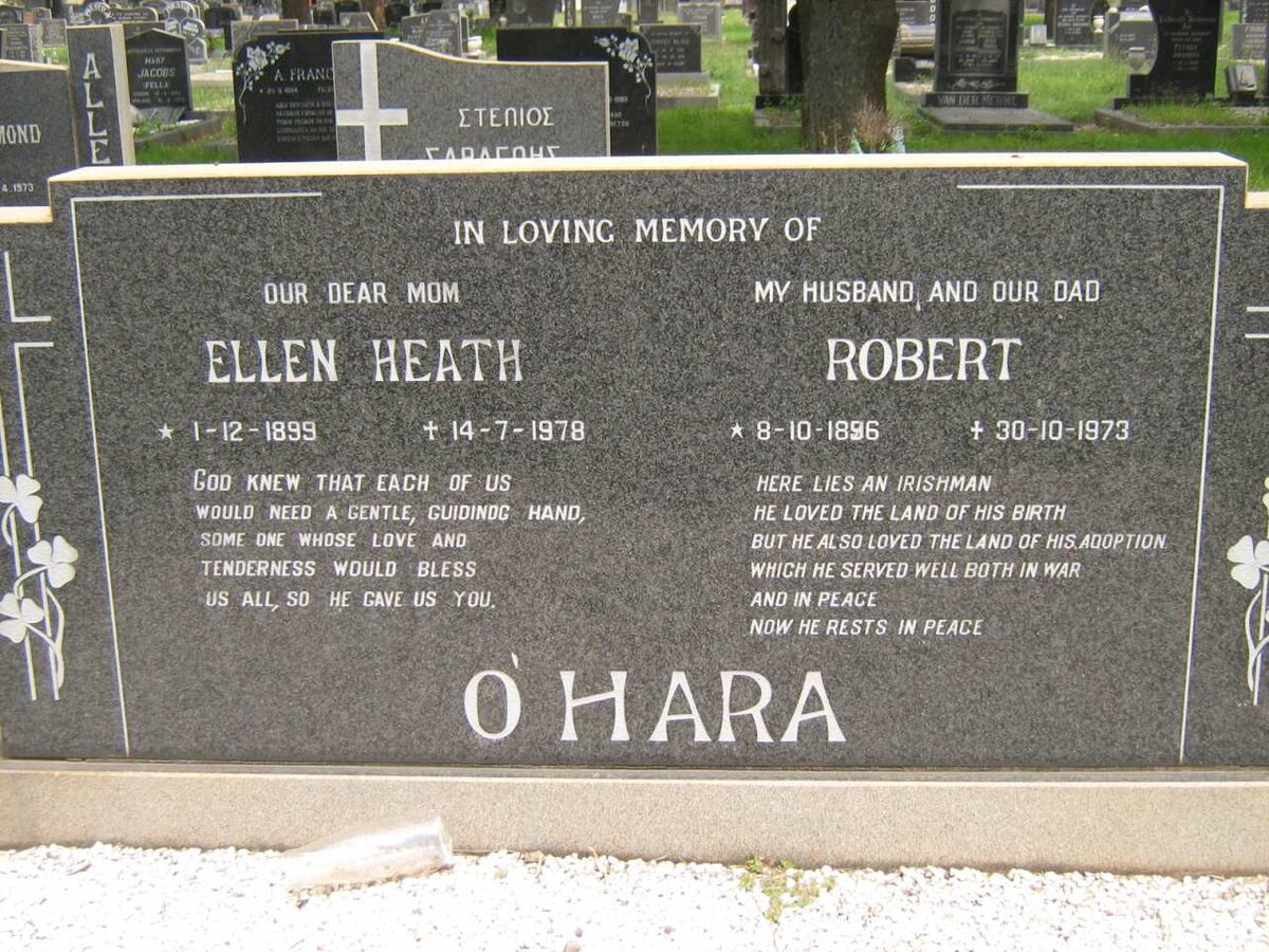 O'HARA Robert 1896-1973 &amp; Ellen Heath 1899-1978