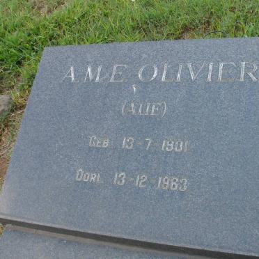 OLIVIER A.M.E. 1901-1963