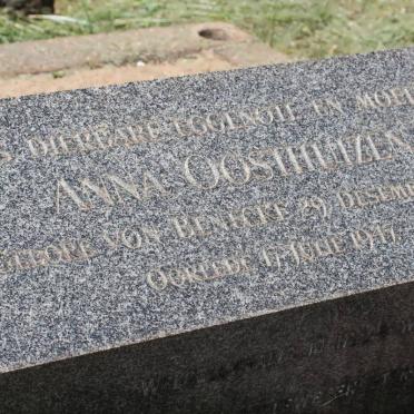 OOSTHUIZEN Anna nee VON BENECKE 1893-1947