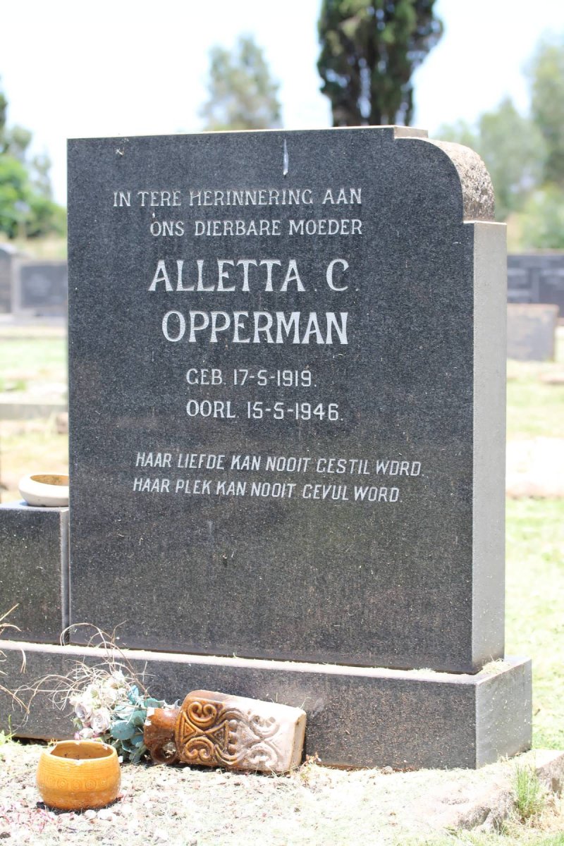 OPPERMAN Aletta C. 1919-1946