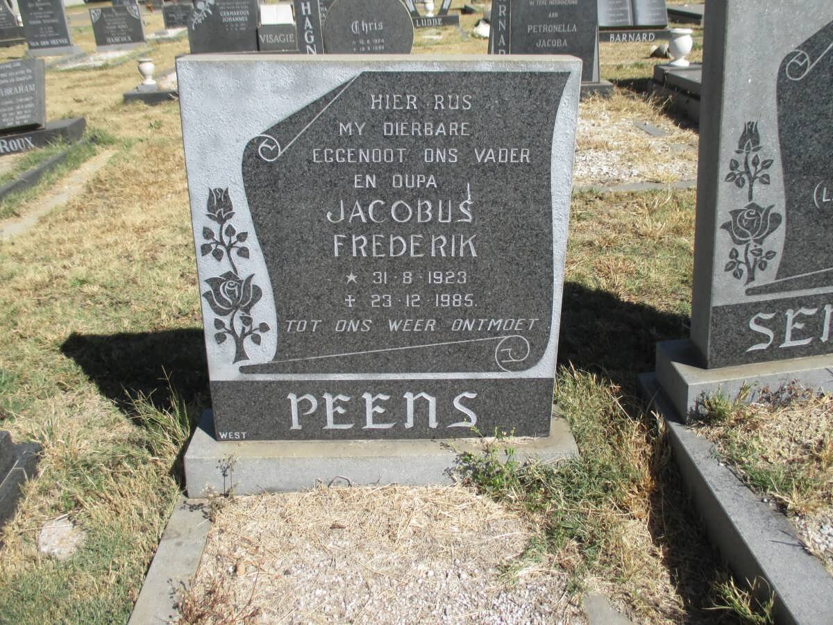 PEENS Jacobus Frederik 1923-1985