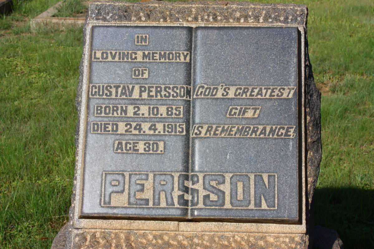 PERSSON Gustav 1885-1915