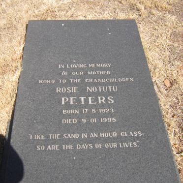 PETERS Rosie Notutu 1923-1995