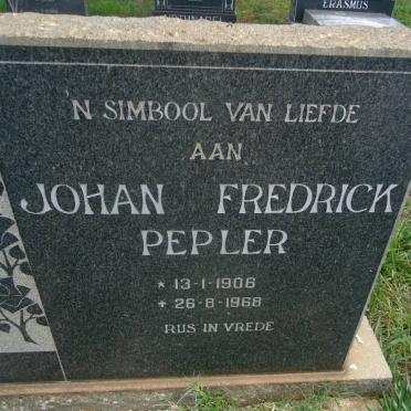 PEPLER Johan Fredrick 1906-1968