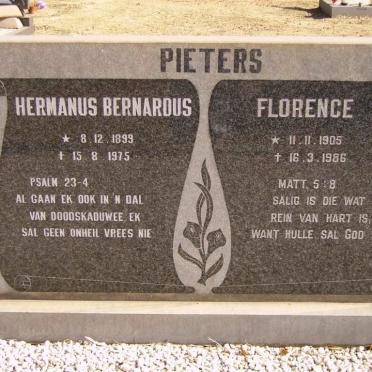PIETERS Hermanus Bernardus 1899-1975 &amp; Florence 1905-1986