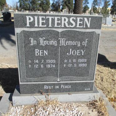 PIETERSEN Ben 1909-1974 &amp; Joey 1909-1990