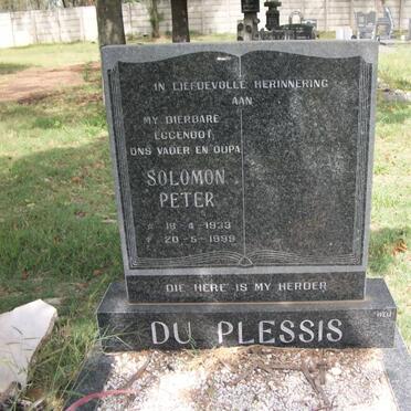 PLESSIS Solomon Peter, du 1933-1999