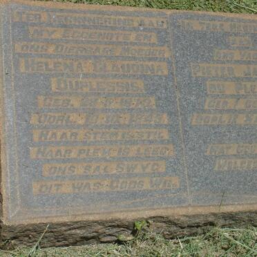 PLESSIS Pieter Jakobus, du 1871-1951 &amp; Helena Claudina 1879-1945