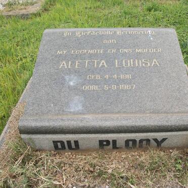 PLOOY Aletta Louisa, du 1911-1967