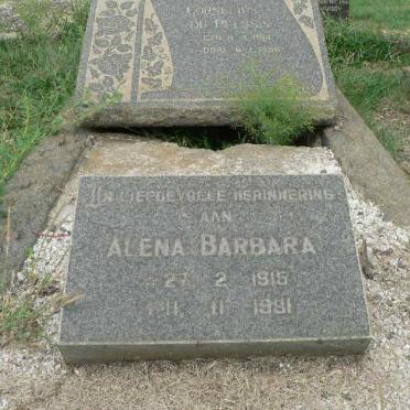 PLESSIS Cornelius, du 1914-1956 :: DU PLESSIS Alena Barbara 1915-1981