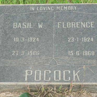 POCOCK Basil W. 1924-1966 &amp; Florence D. 1924-1968