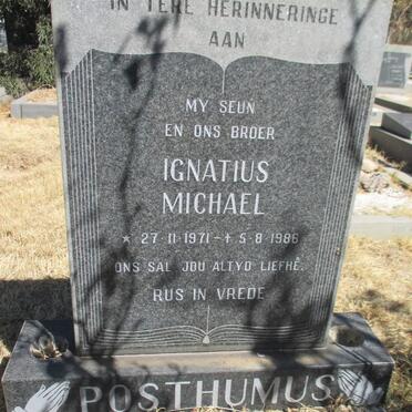 POSTHUMUS Ignatius Michael 1971-1986
