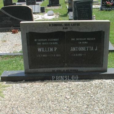 PRINSLOO Willem P. 1903-1970 &amp; Antoinetta J. 1910-