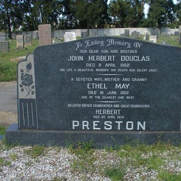 PRESTON John Herbert Douglas -1962 :: Ethel May -1962 :: Herbert -1974