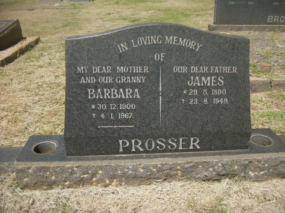 PROSSER James 1890-1949 &amp; Barbara 1900-1967