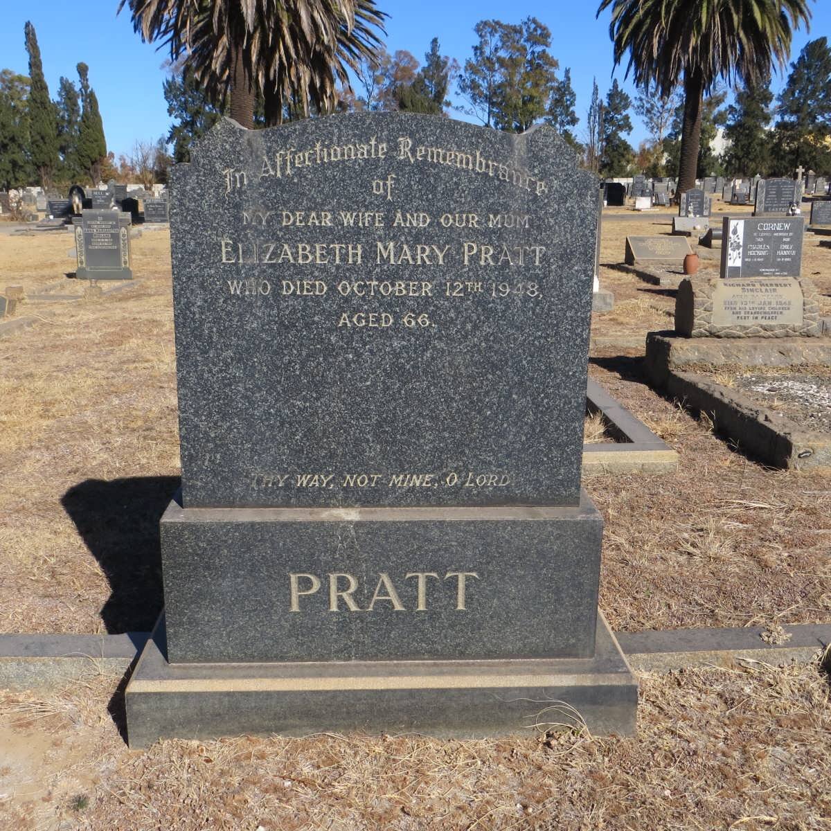 PRATT Elizabeth Mary -1948