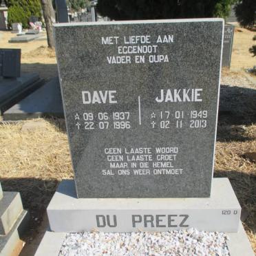 PREEZ Dave, du 1937-1996 :: DU PREEZ Jakkie 1949-2013