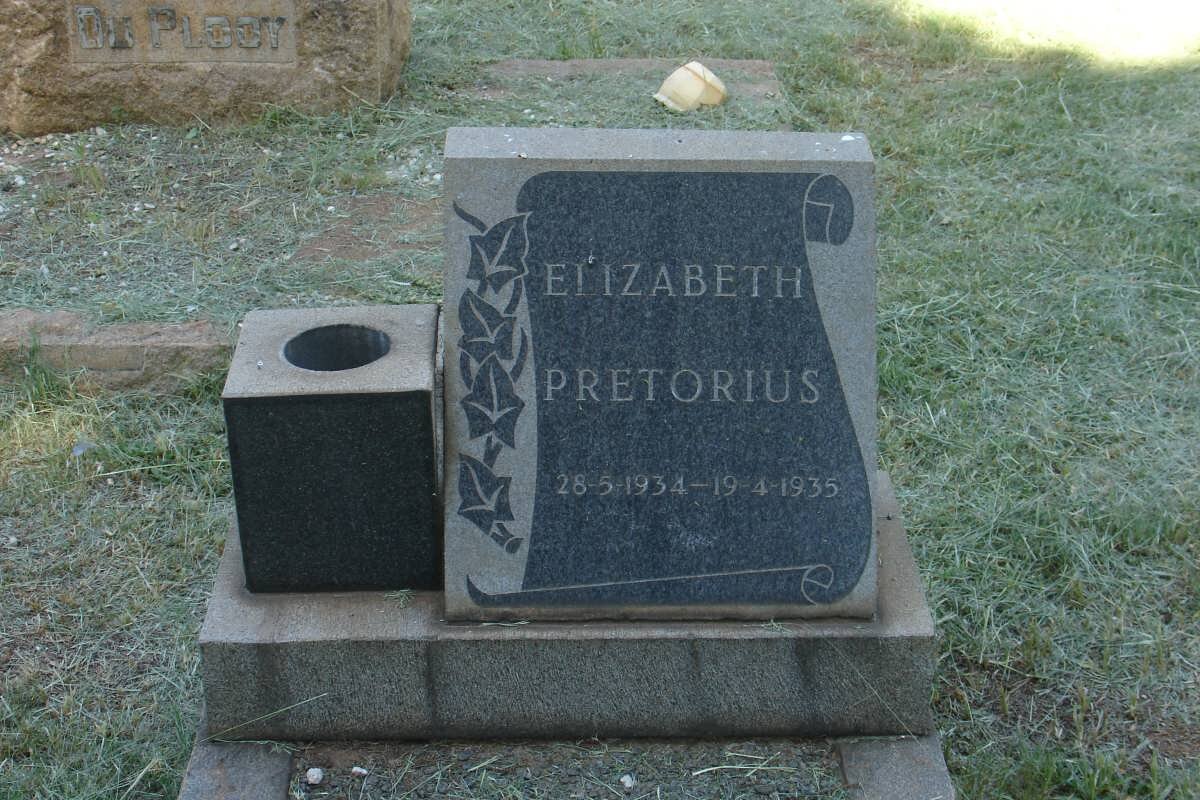 PRETORIUS Elizabeth 1934-1935