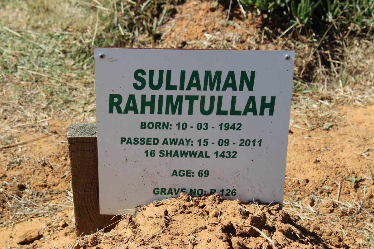 RAHIMTULLAH Suliaman 1942-2011
