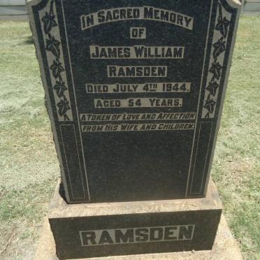 RAMSDEN James William -1944