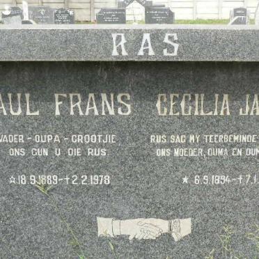 RAS Paul Frans 1889-1978 &amp; Cecilia Jacoba 1894-1972