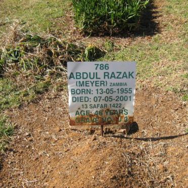 RAZAK Abdul 1955-2001