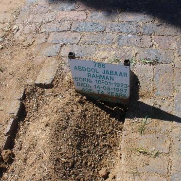 RAHMAN Abdool Jabaar 1923-1997