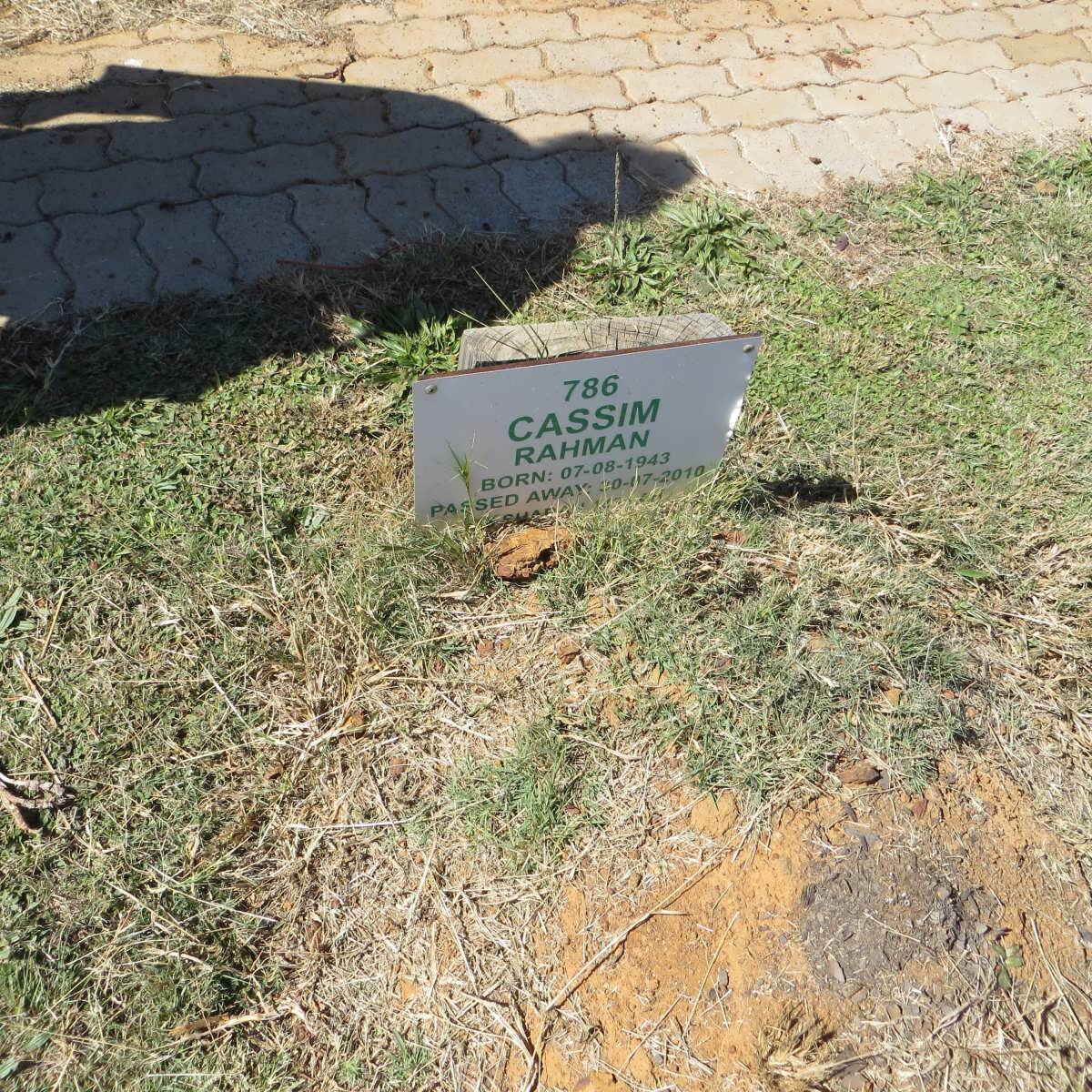 RAHMAN Cassim 1943-2010