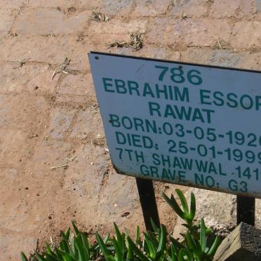 RAWAT Ebrahim Essop 1926-1999