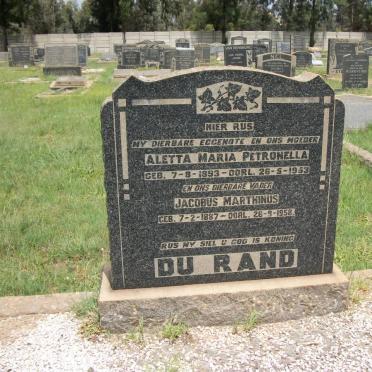 RAND Aletta Maria Petronella, du 1893-1953