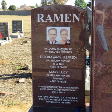 RAMEN Doorasamy -1976 &amp; Mary Lucy -1983