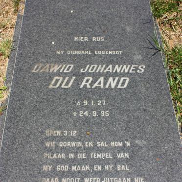 RAND Dawid Johannes, du 1927-1995