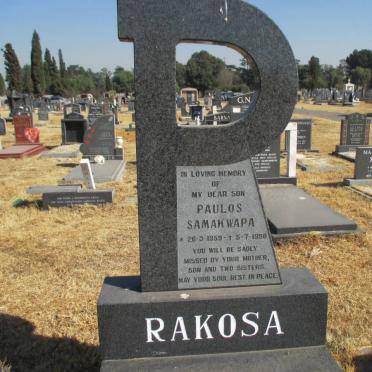 RAKOSA Paulos Samakwapa 1959-1998