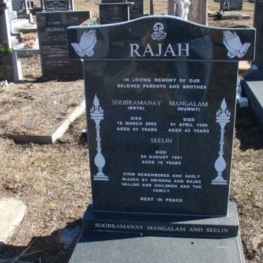 RAJAH Soobramany -2002 &amp; Mangalam -1990 :: RAJAH Seelin -1991